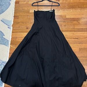 Reformation Black Strapless A-Line Maxi Dress